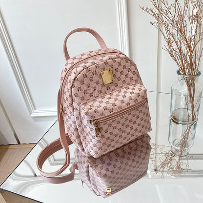 Classic Women's PU Mini Backpack for Daily Use pink by HitMyNeed
