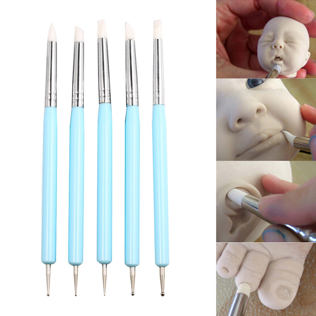 Clay Carving Tools Set with Dual Tips (5 Pcs) by HitMyNeed