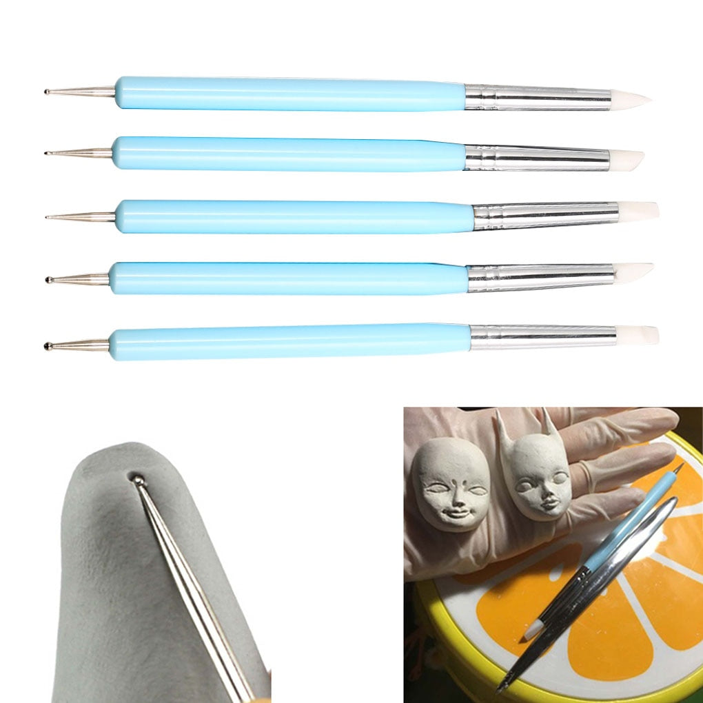 Clay Carving Tools Set with Dual Tips (5 Pcs) by HitMyNeed