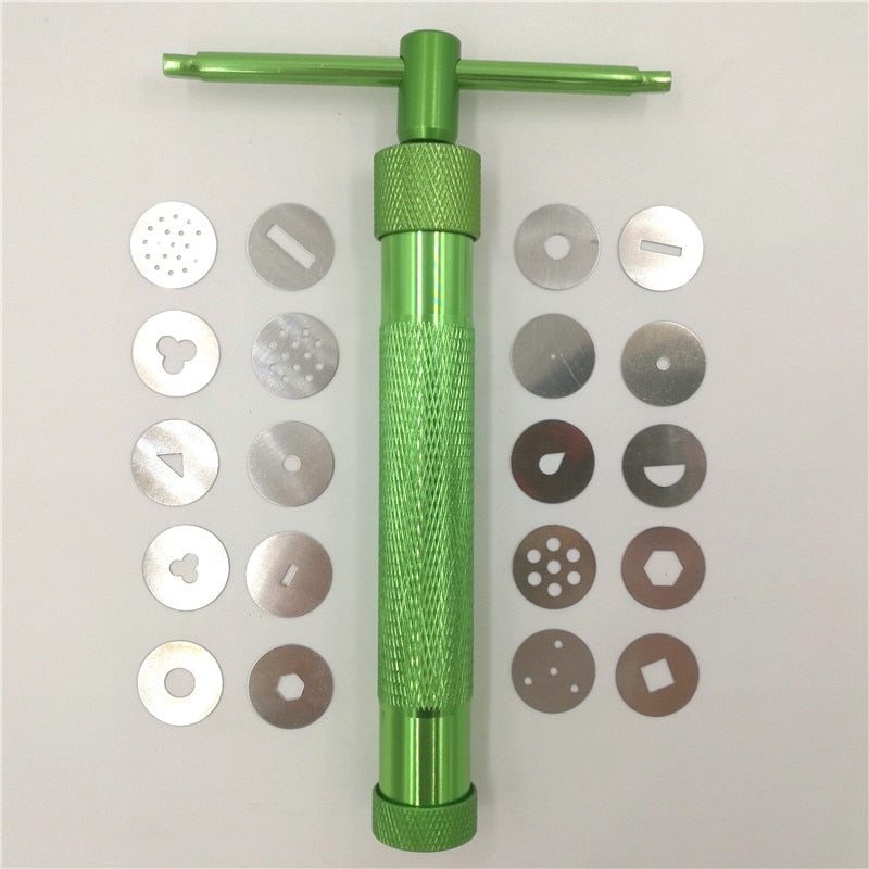 Clay Pottery Extruder Tool with 20 Steel Discs by HitMyNeed