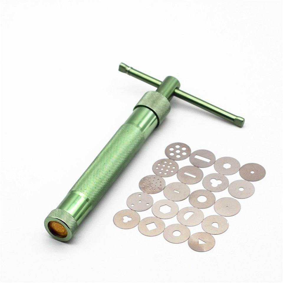 Clay Pottery Extruder Tool with 20 Steel Discs by HitMyNeed