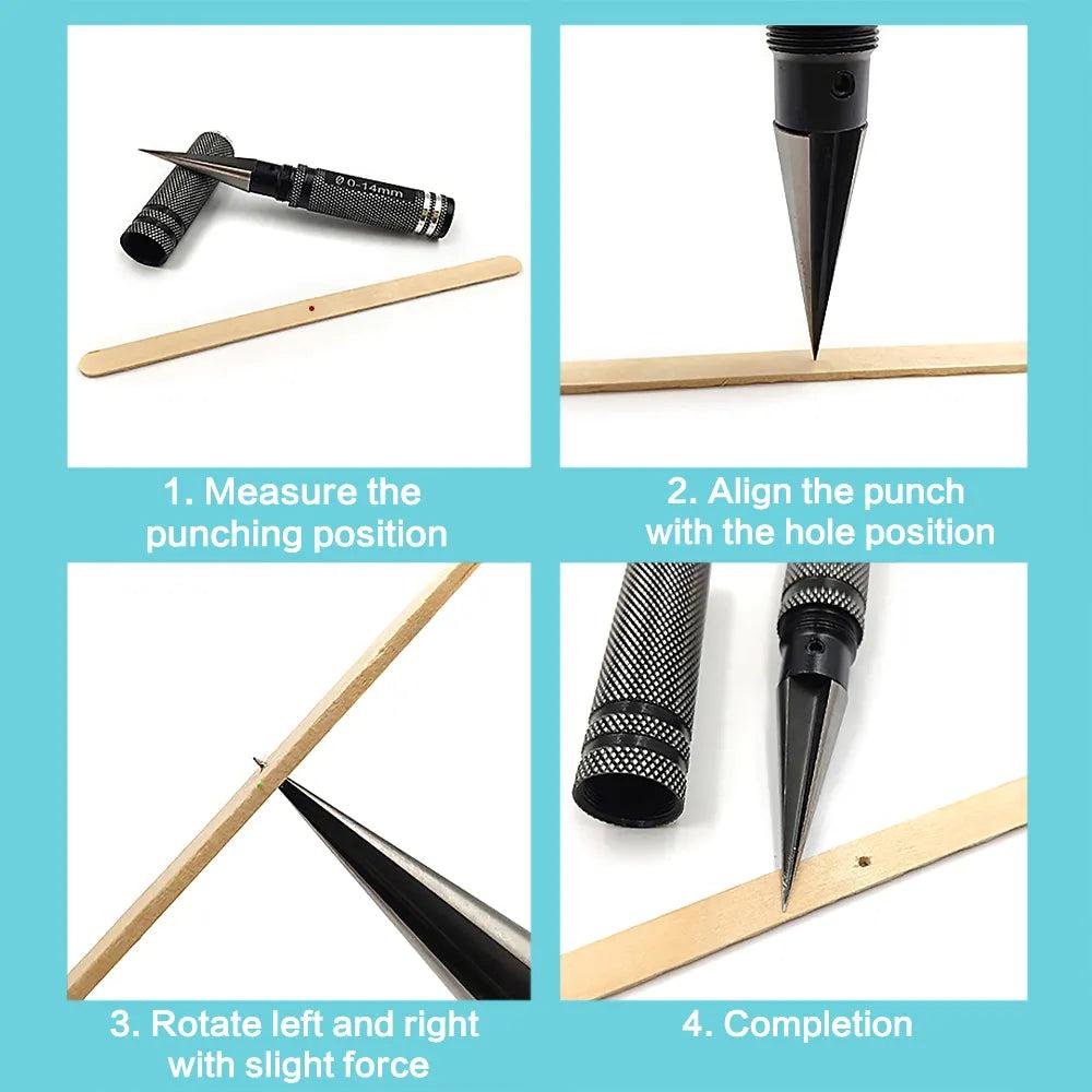 Clay & Wood Hole Punch Hand Drill for DIY Crafts by HitMyNeed