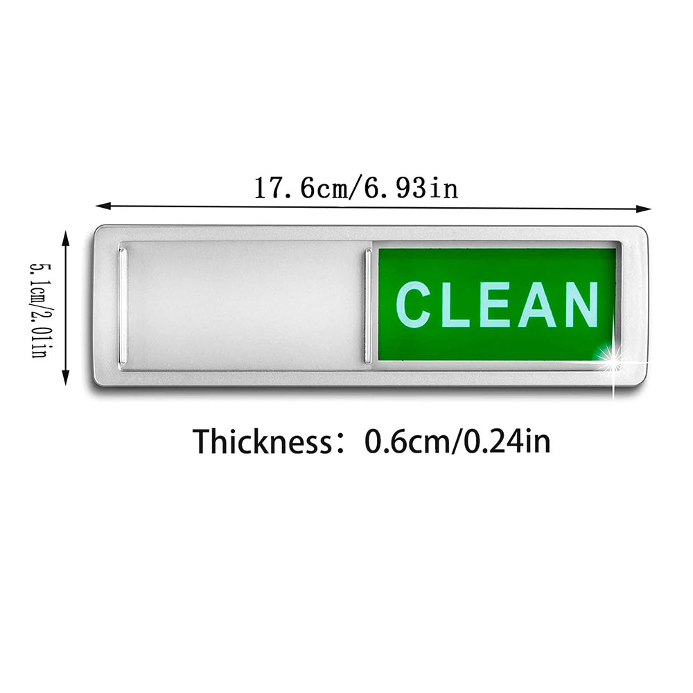 Clean and Dirty Dishwasher Magnet Slider silver by HitMyNeed