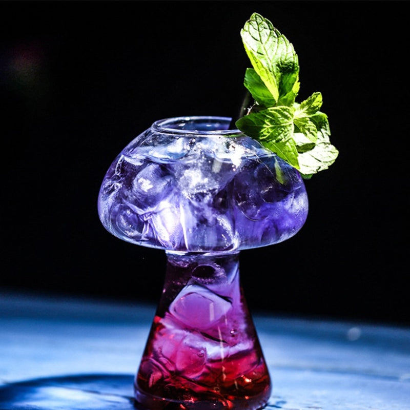 Clear 380ml Mushroom Cocktail Glass by HitMyNeed