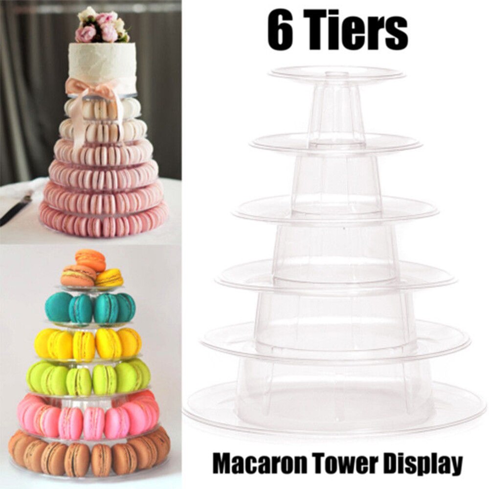 Clear 6 Layer Macaron Display Tower Stand by HitMyNeed