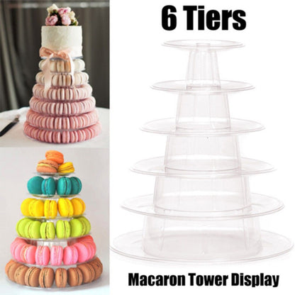 Clear 6 Layer Macaron Display Tower Stand by HitMyNeed
