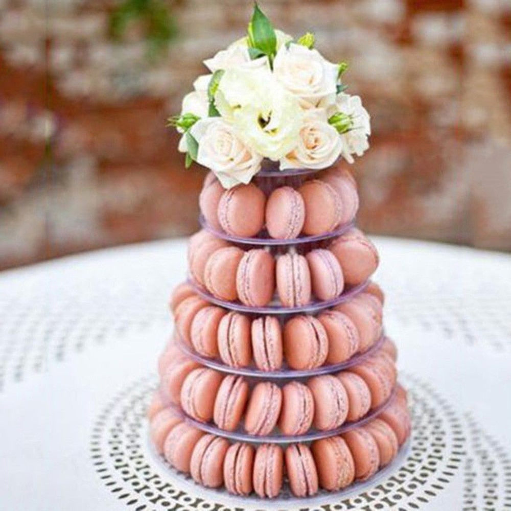 Clear 6 Layer Macaron Display Tower Stand by HitMyNeed