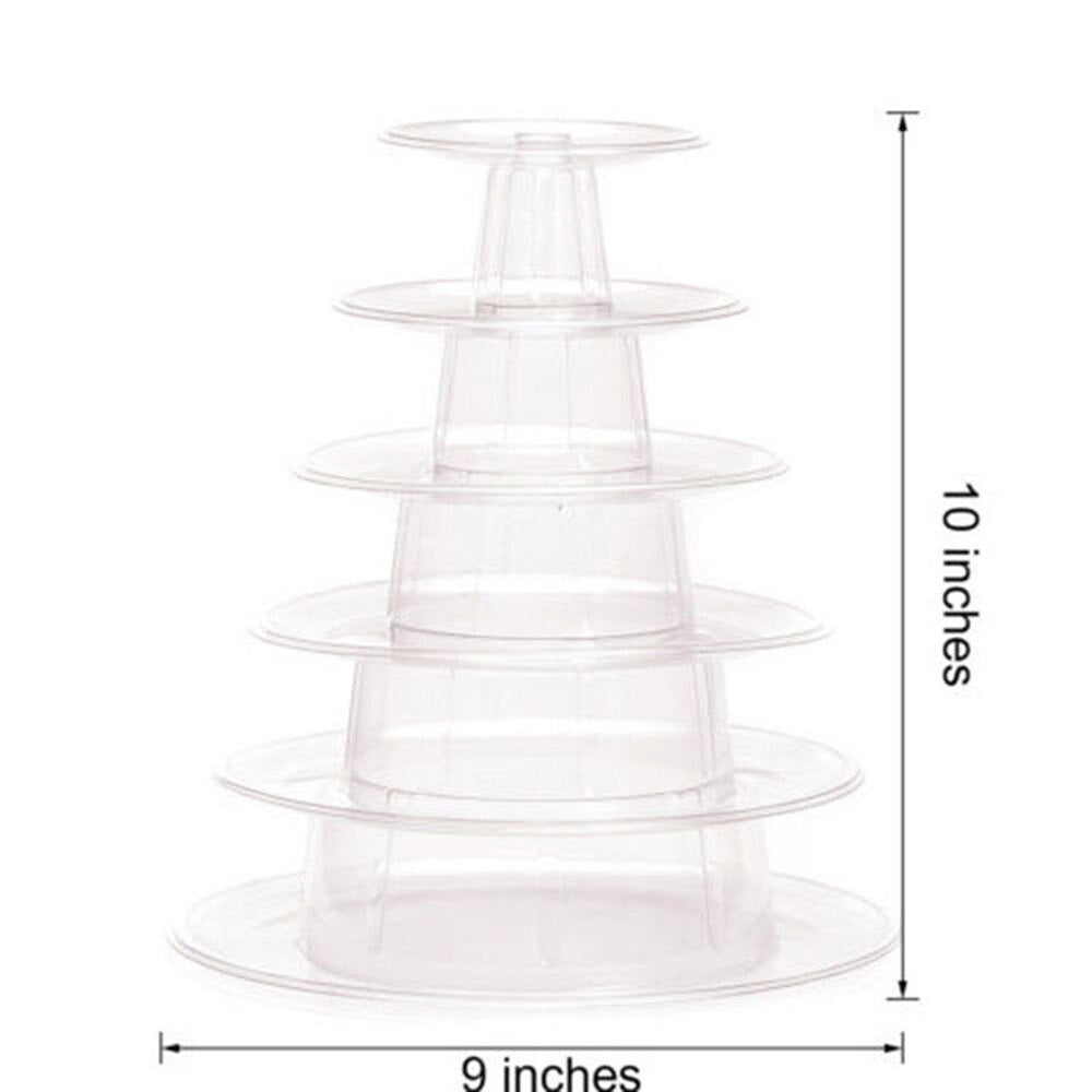 Clear 6 Layer Macaron Display Tower Stand by HitMyNeed