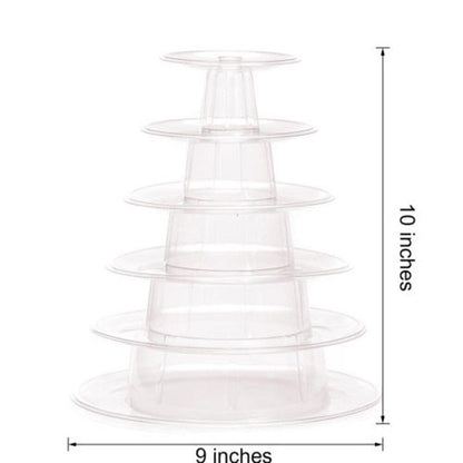 Clear 6 Layer Macaron Display Tower Stand by HitMyNeed