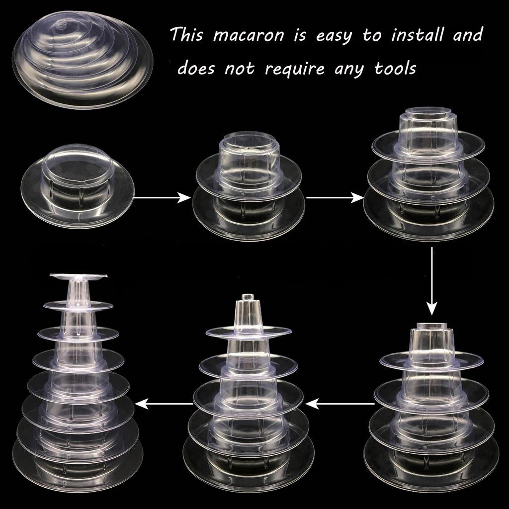 Clear 6 Layer Macaron Display Tower Stand by HitMyNeed