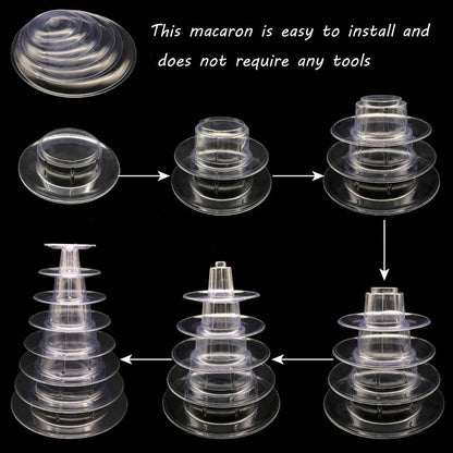 Clear 6 Layer Macaron Display Tower Stand by HitMyNeed