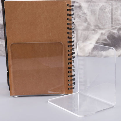 Clear Acrylic Bookends Set of 2 for Desk & Shelf by HitMyNeed