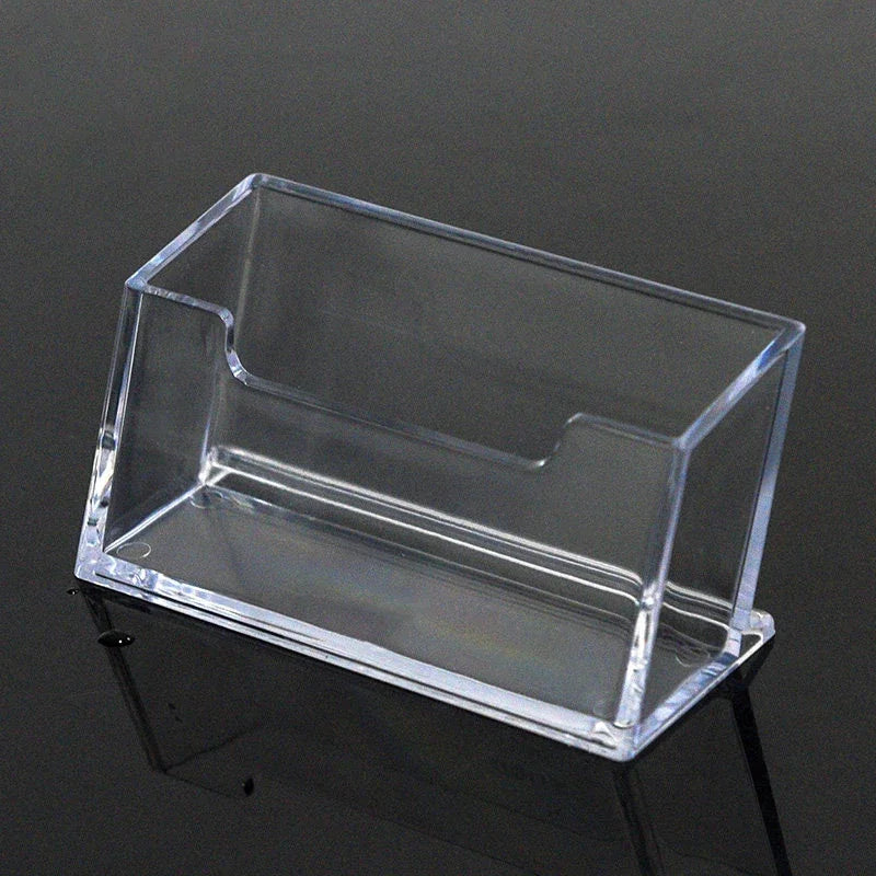 Clear Acrylic Business Card Holder Desk Stand by HitMyNeed