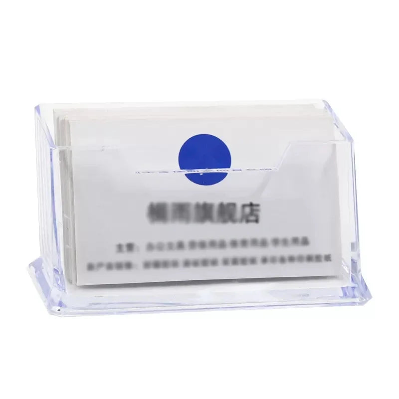 Clear Acrylic Business Card Holder Desk Stand by HitMyNeed