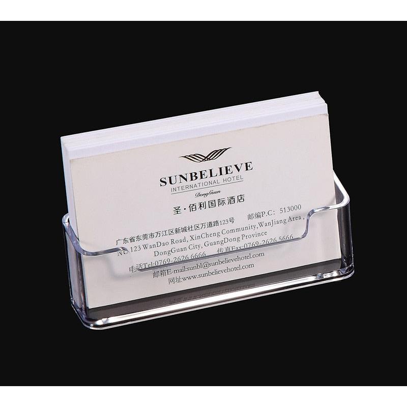 Clear Acrylic Business Card Stand Holder by HitMyNeed