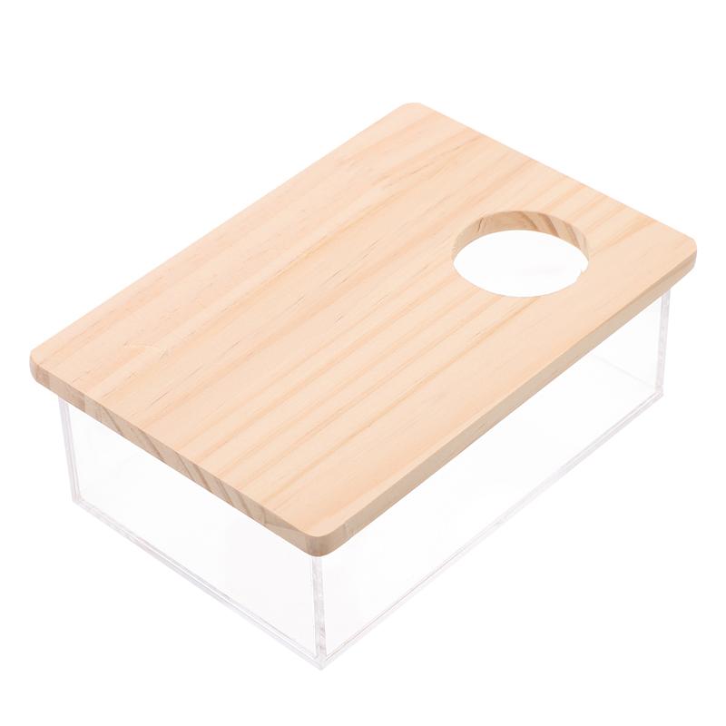 Clear Acrylic Hamster Sand Bath Box with Lid by HitMyNeed