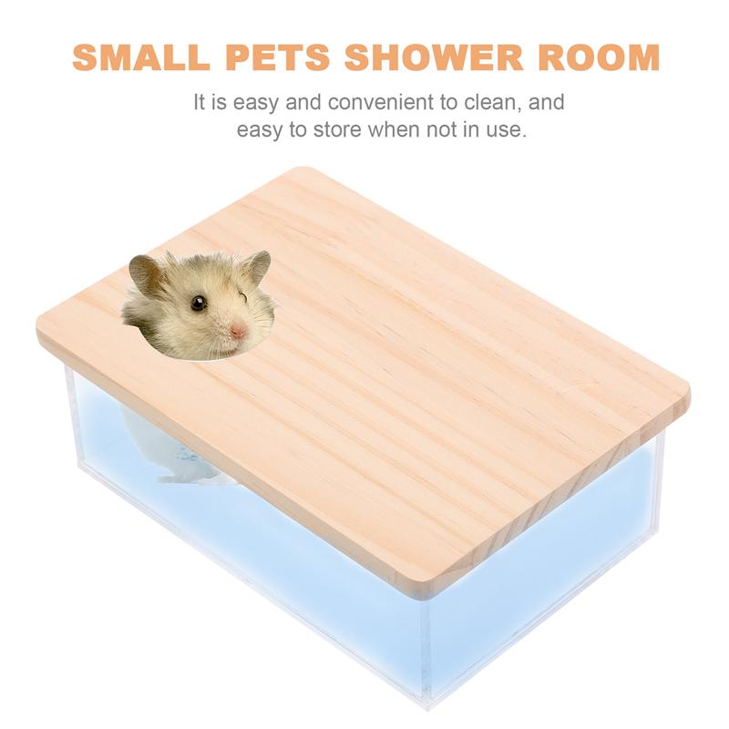 Clear Acrylic Hamster Sand Bath Box with Lid by HitMyNeed