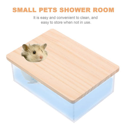 Clear Acrylic Hamster Sand Bath Box with Lid by HitMyNeed