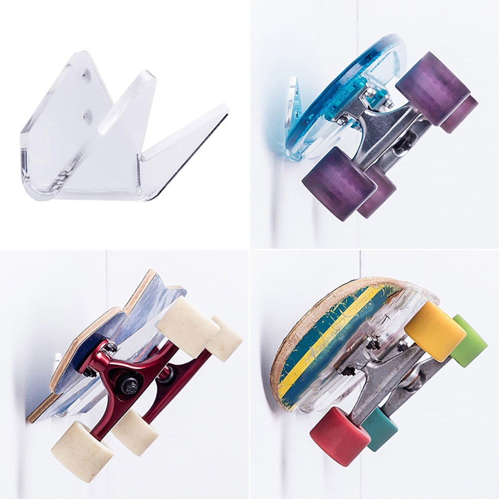 Clear Acrylic Longboard Wall Mount Display Bracket by HitMyNeed
