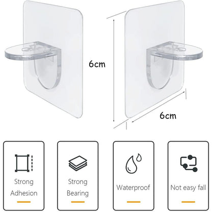 Clear Adhesive Shelf Support Pegs, 10 Pack by HitMyNeed