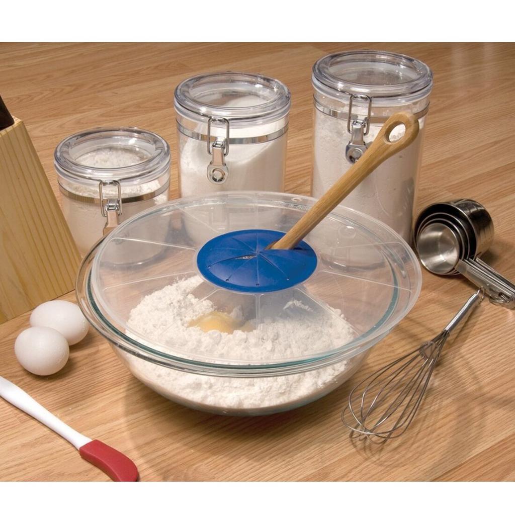 Clear Anti-Splash Mixing Cover with Silicone Port by HitMyNeed