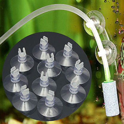 Clear Aquarium Suction Cups for 4mm Air Tubing (10pcs) by HitMyNeed