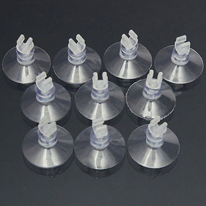 Clear Aquarium Suction Cups for 4mm Air Tubing (10pcs) by HitMyNeed
