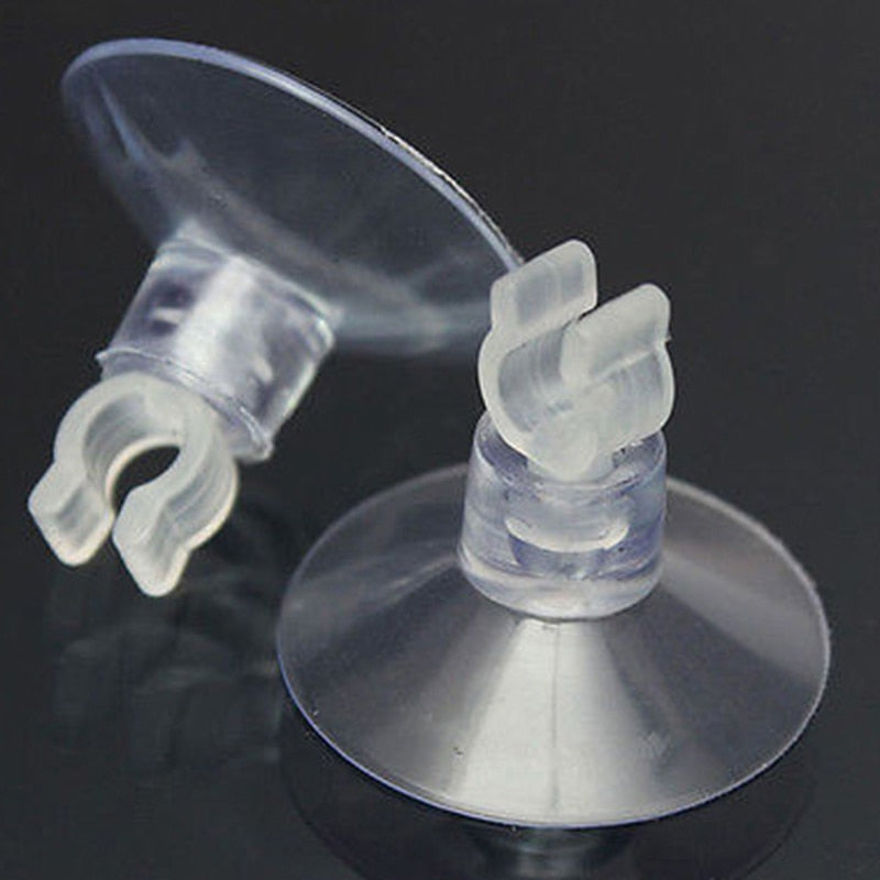 Clear Aquarium Suction Cups for 4mm Air Tubing (10pcs) by HitMyNeed