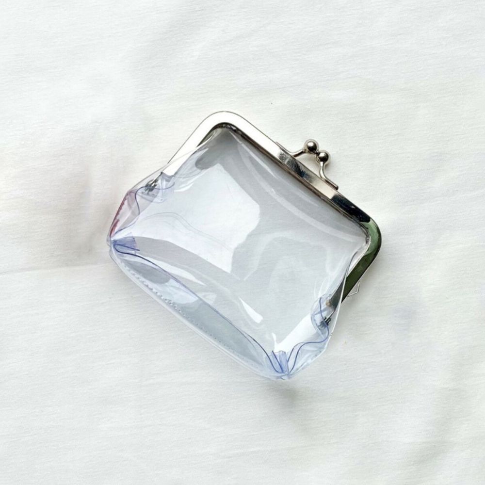 Clear Coin Purse with Metal Frame Closure by HitMyNeed