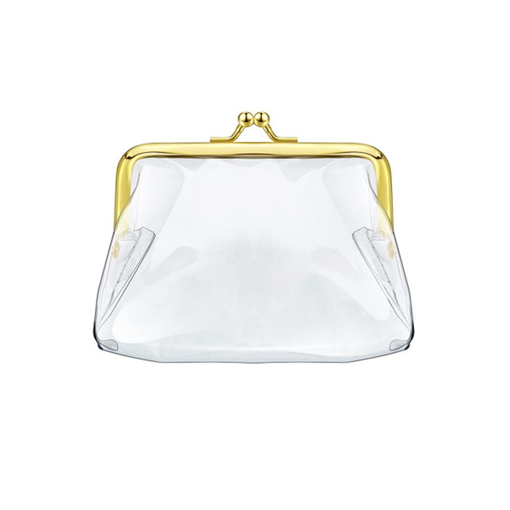 Clear Coin Purse with Metal Frame Closure gold by HitMyNeed