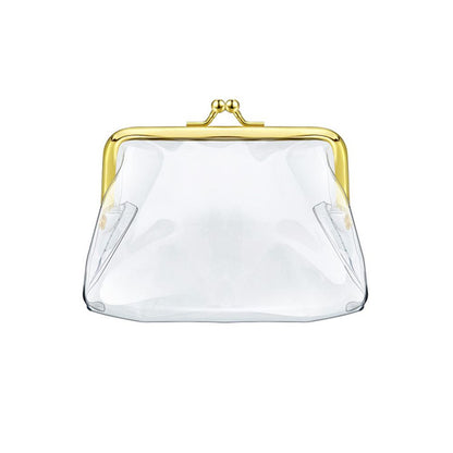 Clear Coin Purse with Metal Frame Closure gold by HitMyNeed