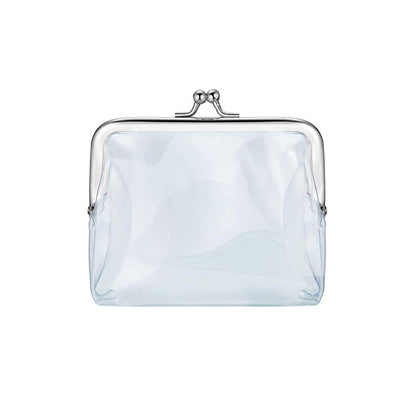 Clear Coin Purse with Metal Frame Closure silver by HitMyNeed