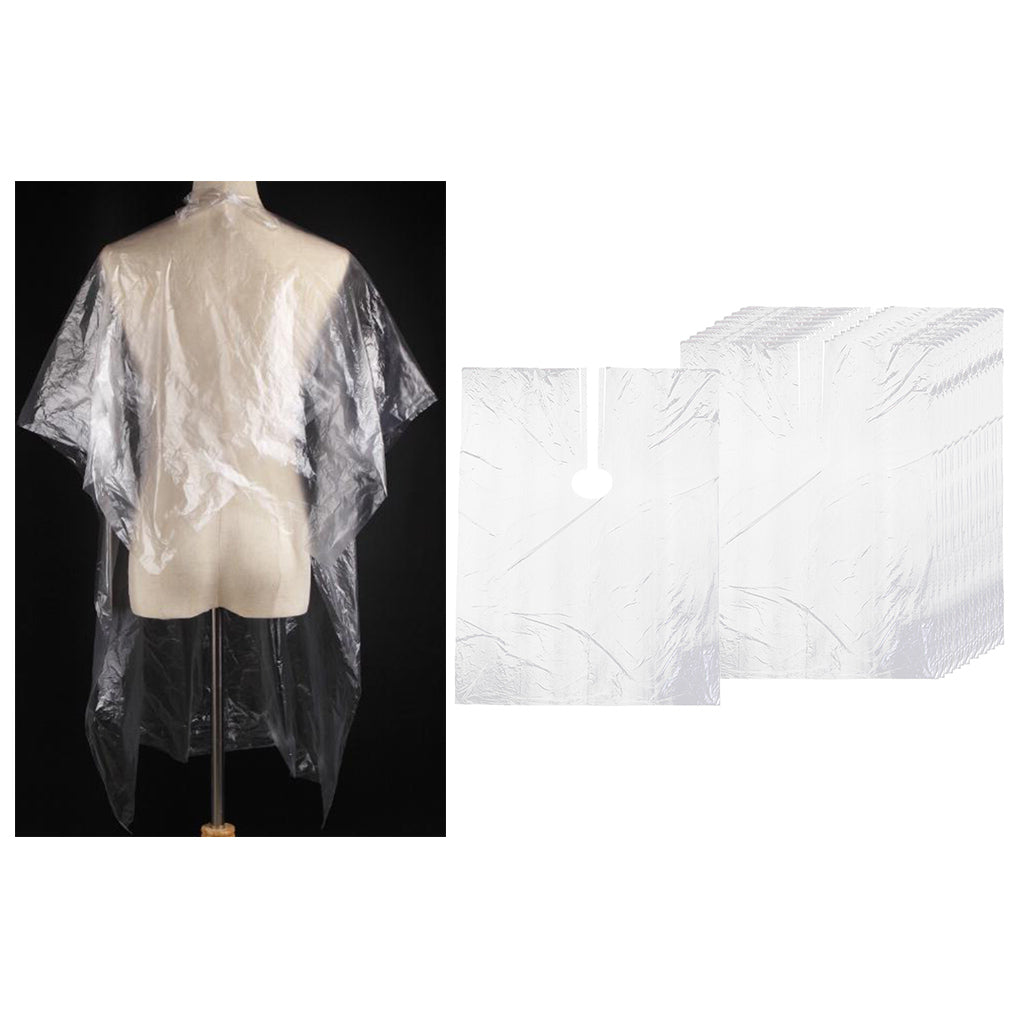 Clear Disposable Hairdressing Gowns 50 Pack by HitMyNeed