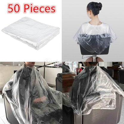 Clear Disposable Hairdressing Gowns 50 Pack by HitMyNeed
