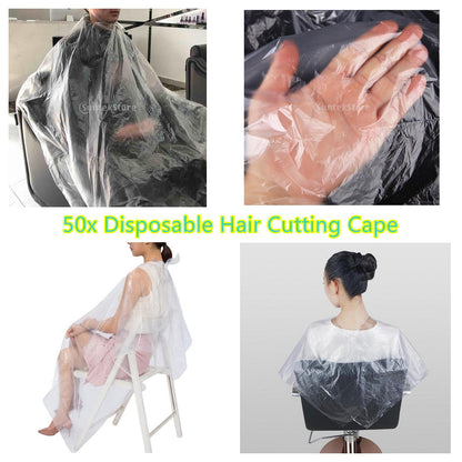 Clear Disposable Hairdressing Gowns 50 Pack by HitMyNeed