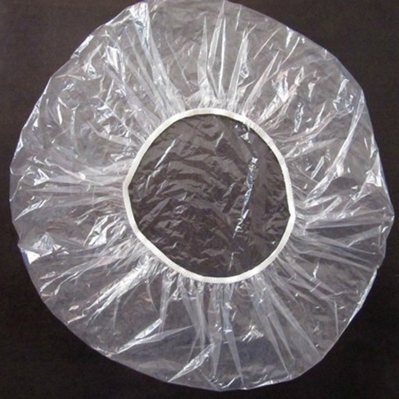 Clear Disposable Shower Caps (100 Pack) by HitMyNeed