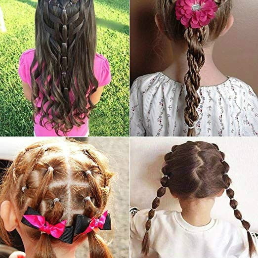 Clear Elastic Hair Ties Rubber Bands (1000 Pack) by HitMyNeed