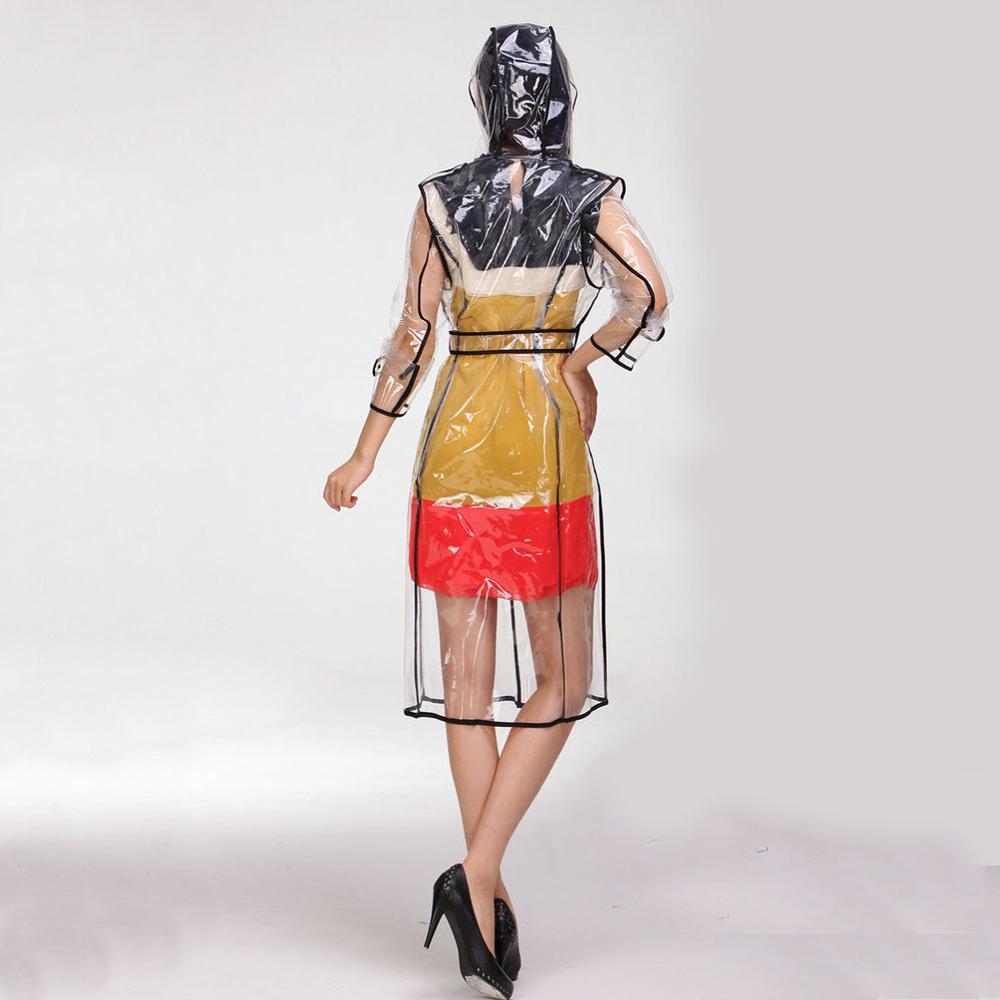 Clear EVA Raincoat with Belt and Hood by HitMyNeed