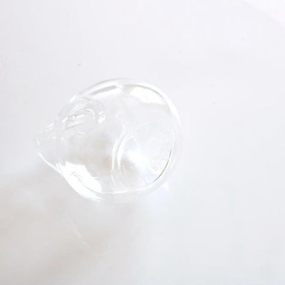 Clear Glass Cat Flower Vase for Small Arrangements by HitMyNeed