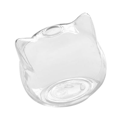 Clear Glass Cat Flower Vase for Small Arrangements by HitMyNeed