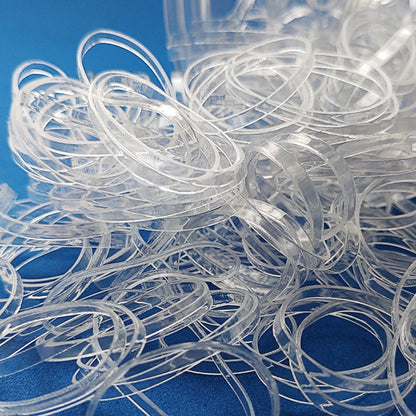 Clear Hair Elastics Hair Ties (1000 Pack) by HitMyNeed