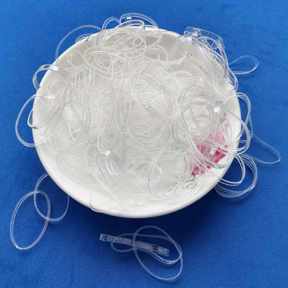 Clear Hair Elastics Hair Ties (1000 Pack) by HitMyNeed