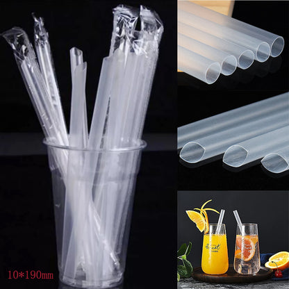 Clear Individually Wrapped Straws (100 Pack) by HitMyNeed