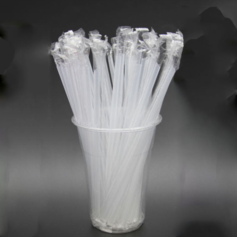 Clear Individually Wrapped Straws (100 Pack) by HitMyNeed