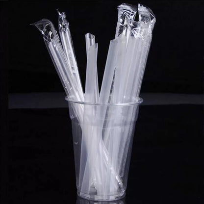 Clear Individually Wrapped Straws (100 Pack) by HitMyNeed