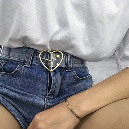 Clear Ladies Belt with Adjustable Transparent Strap by HitMyNeed