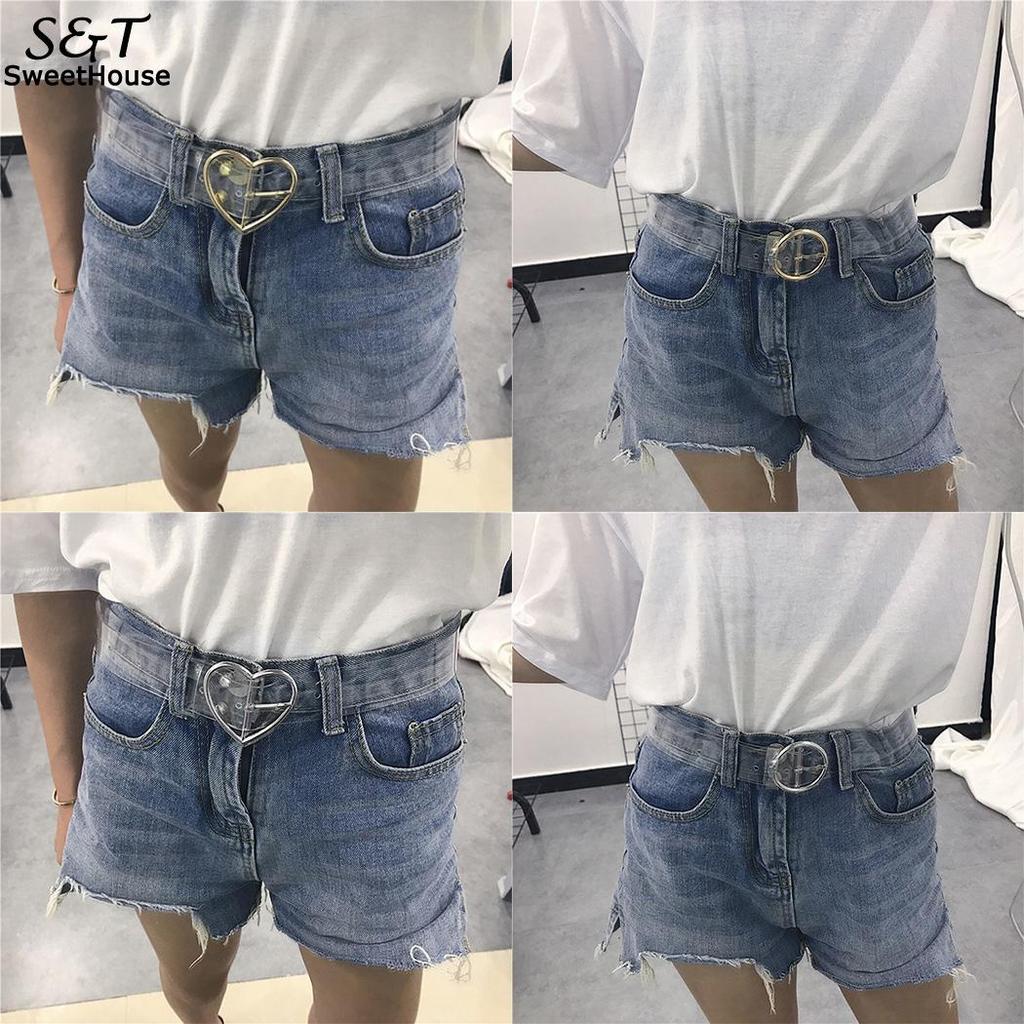 Clear Ladies Belt with Adjustable Transparent Strap by HitMyNeed
