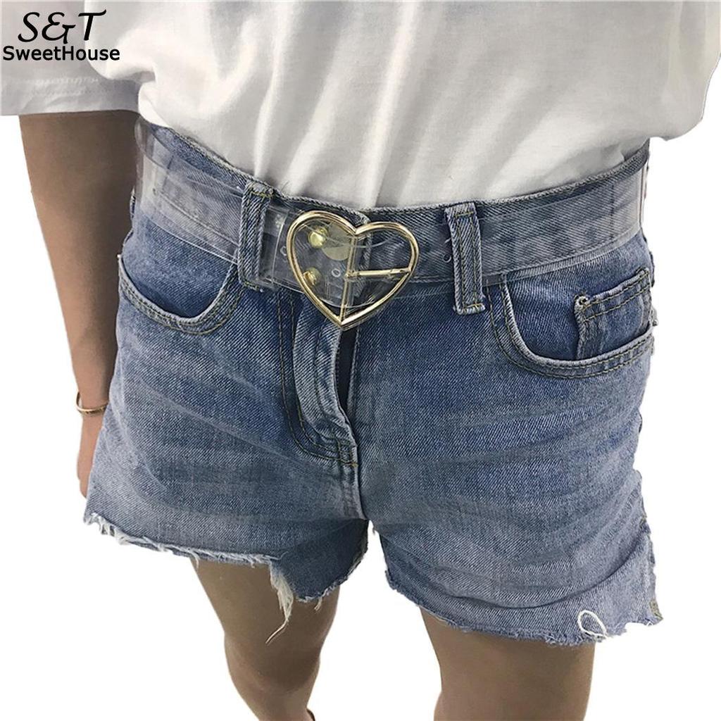Clear Ladies Belt with Adjustable Transparent Strap by HitMyNeed
