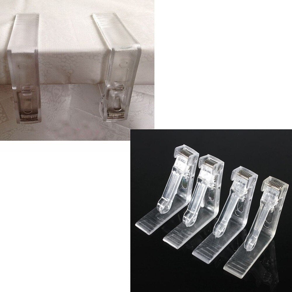 Clear Outdoor Tablecloth Clips Set (4 Pack) by HitMyNeed