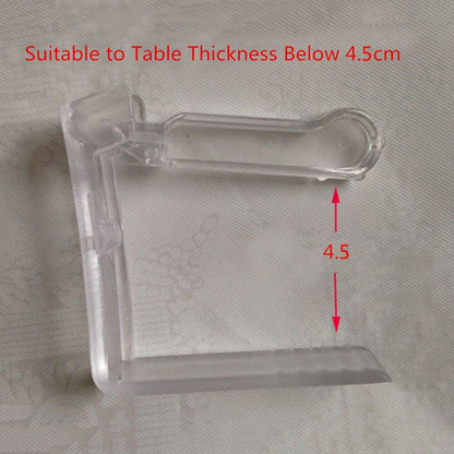 Clear Outdoor Tablecloth Clips Set (4 Pack) by HitMyNeed